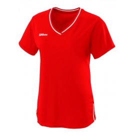 Футболка Wilson Team II V-Neck (Red) детская для большого тенниса